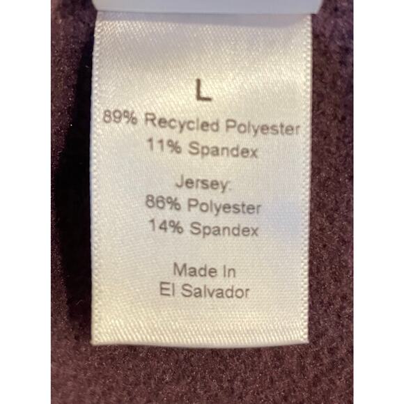 Title Nine Crash Polartec Bomber Jacket Sz L Purple Pockets Thumbholes Athletic - Picture 9 of 15